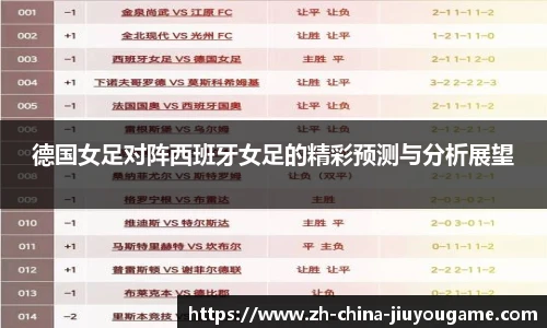 德国女足对阵西班牙女足的精彩预测与分析展望